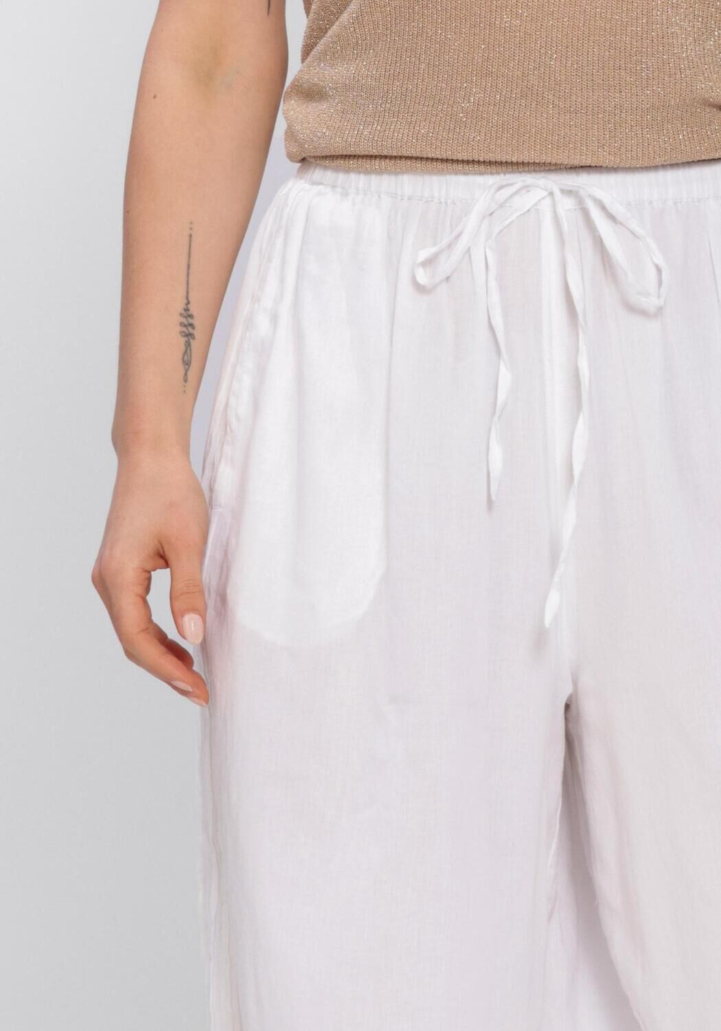 NEO NOIR ELYSE S VOILE BALLOON PANTS Pantalons en blanc - large