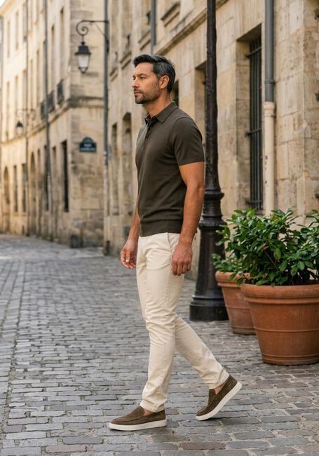 PROFUOMO Polo POLO SS LUXURY BASIC en marron - large