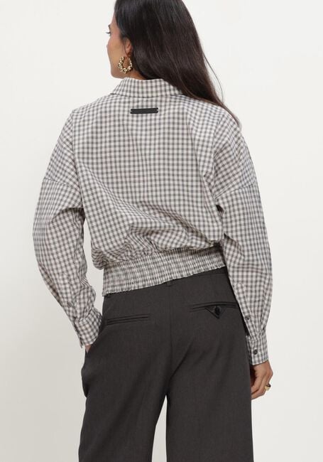 HAUTE L'AMITI&Eacute; MIMOSA CHECK SMOCK SHIRT Blouses en gris - large