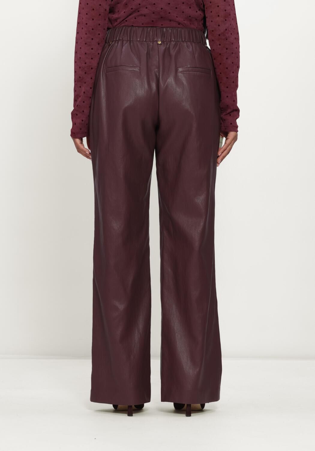 Rode NUKUS Broeken/jumpsuits JILL PANTS PU - large