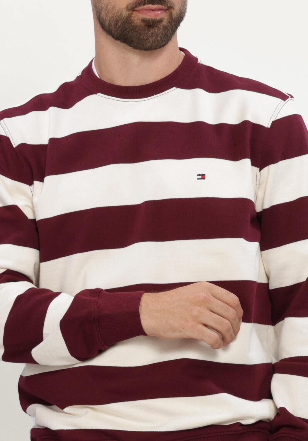 TOMMY HILFIGER Chandail ESSENTIAL TERRY CREWNECK Bordeaux - large
