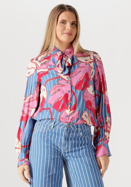 POM AMSTERDAM BLOUSE URBAN FLORA STRIPE Blouses en multicolore - large