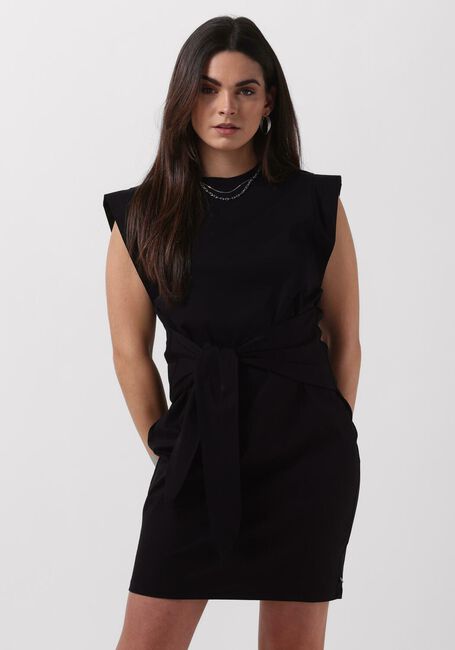 SCOTCH & SODA Mini robe TIE WAIST MINI JERSEY DRESS en noir - large