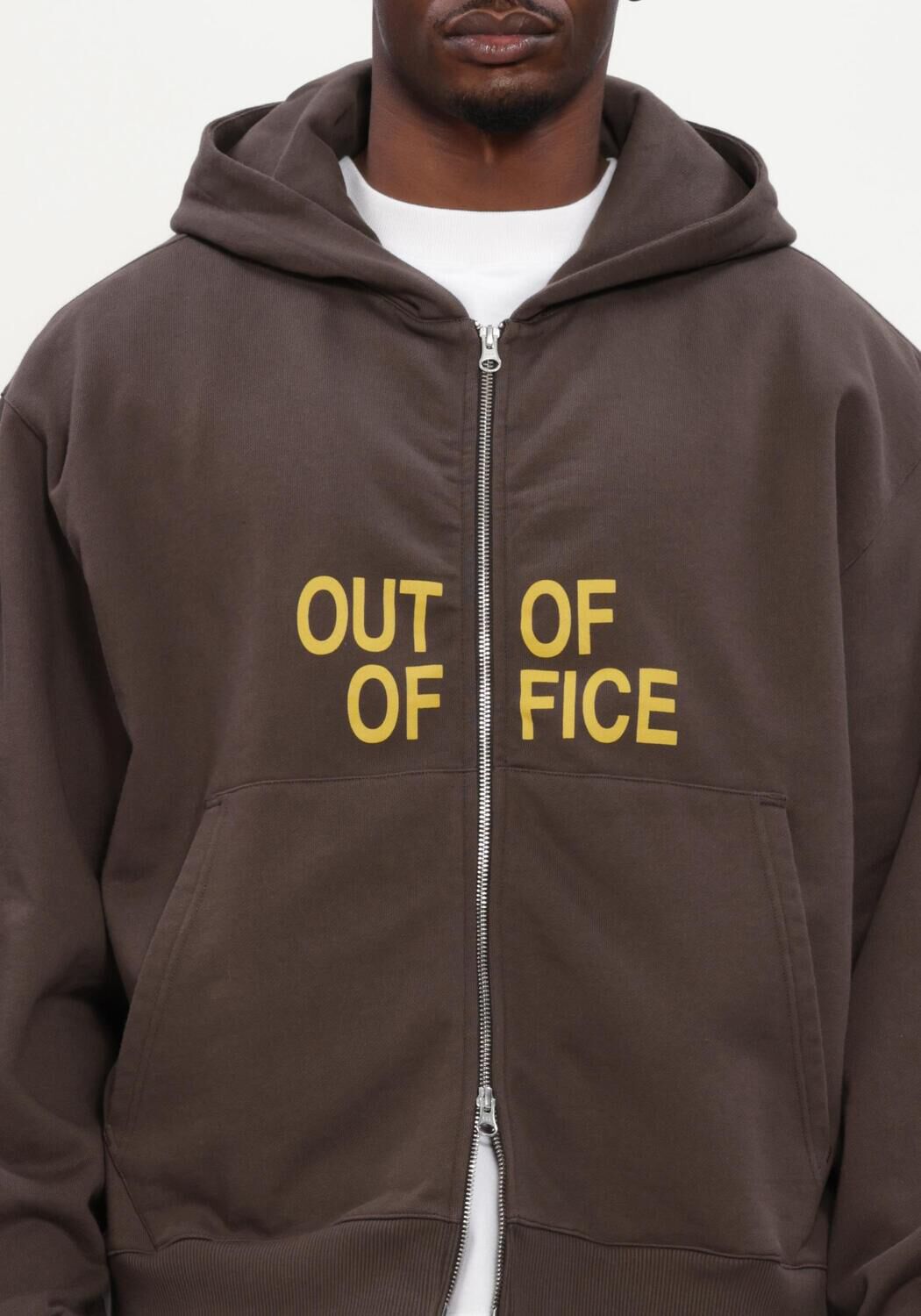 Bruine POCKIES Sweater OOO ZIP HOODIE - large