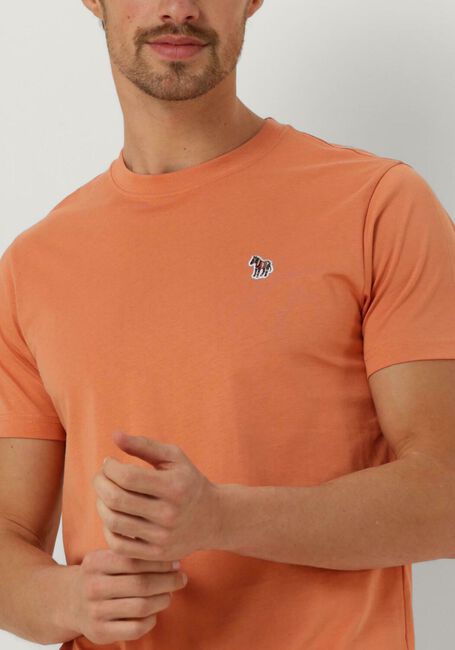 PS PAUL SMITH Polo MENS SLIM FIT SS TSHIRT ZEBRA BADGE en orange - large