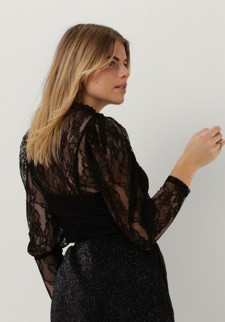 Zwarte CO'COUTURE T-shirt LEENA LACE BLOUSE - large