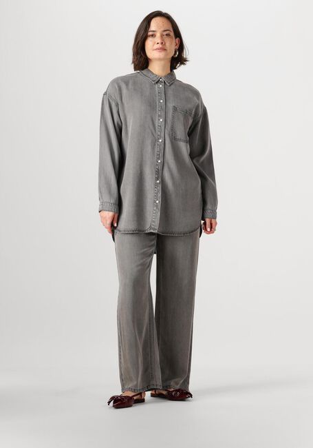 Grijze OBJECT  OBJFRAME L/S LO SHIRT - large
