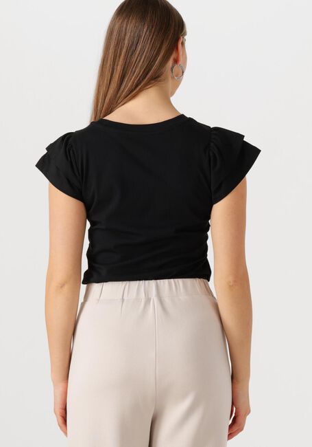 SELECTED FEMME T-shirt SLFCAMILA SS RUFFLE TEE en noir - large