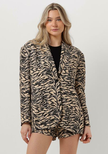 ALIX THE LABEL Blazer LADIES WOVEN TIGER GRANDDAD BLAZER en beige - large