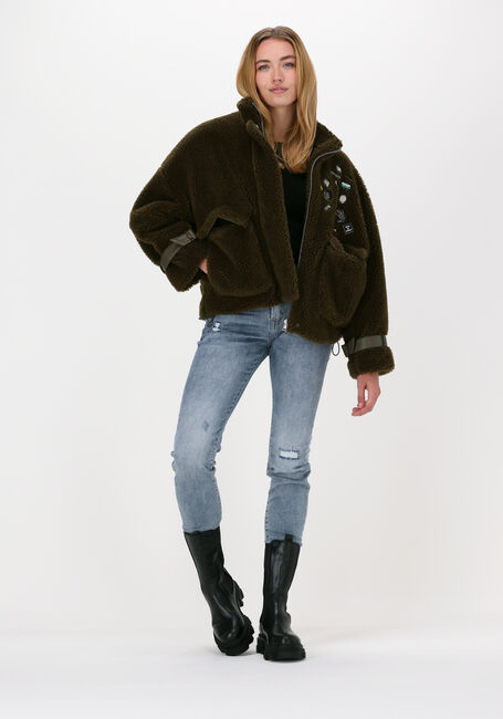 Groene GOOSECRAFT Teddy jas GC LOLA PINS COAT - large