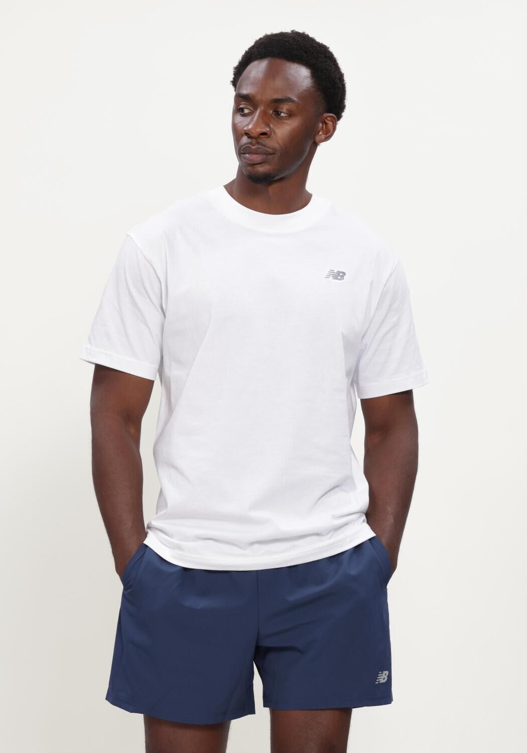 Witte NEW BALANCE Polo / T-shirt SE CTN SS - large