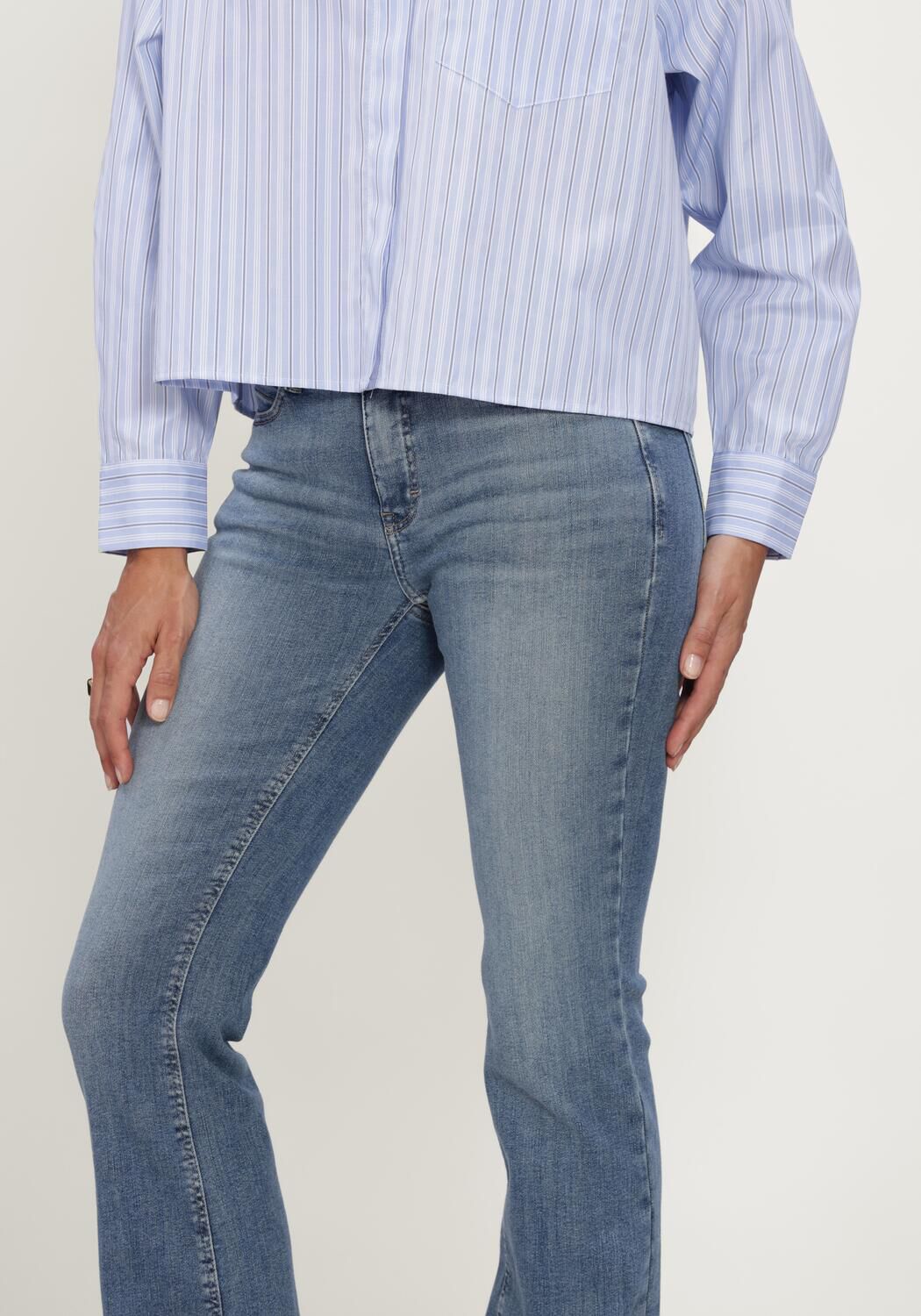 MAC Wide jeans 0358L AUTHENTIC MEGA FLEX en bleu - large
