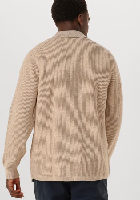 Beige PROFUOMO Trui OVERSHIRT FULL BUTTON - large