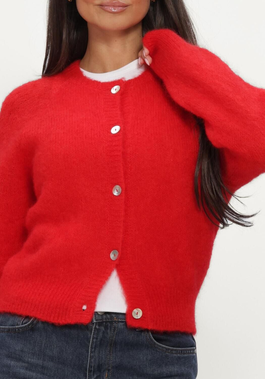 BY-BAR Gilet SIAN CARDIGAN en rouge - large