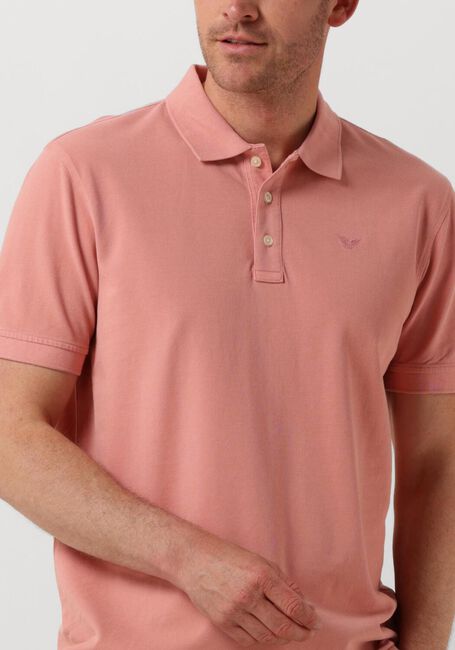 PME LEGEND Polo SHORT SLEEVE POLO PIQUE GARMENT DYE en rose - large