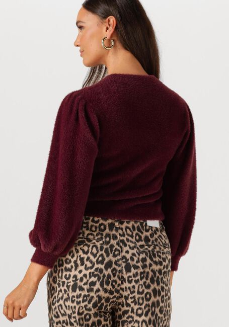 CATWALK JUNKIE Pull FUZZY PUFF SLEEVE KNIT Bordeaux - large