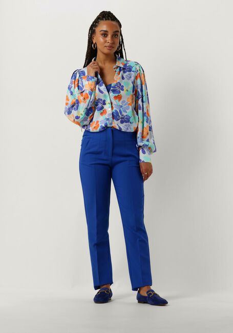 JANSEN AMSTERDAM WP764 PRINTED BLOUSE LONG PUFFED SLEEVE Blouses Bleu clair - large