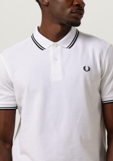 FRED PERRY Polo THE TWIN TIPPED FRED PERRY SHIRT en blanc - large