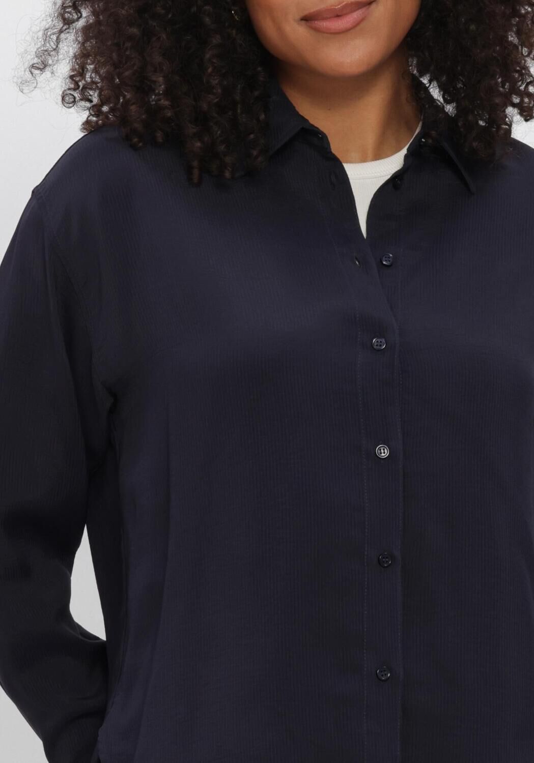 Donkerblauwe BY-BAR  KRIS SATIN STRIPE BLOUSE - large