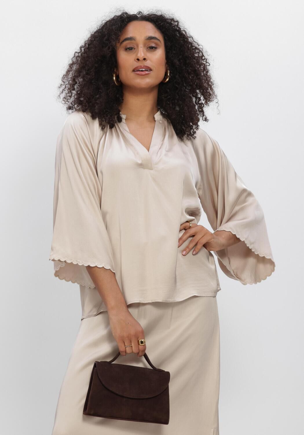 Beige BRUUNS BAZAAR  WECKIABBWINNY BLOUSE - large