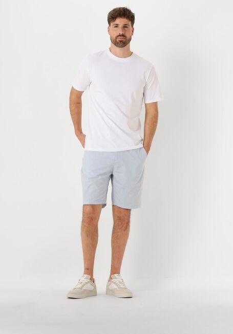 Lichtblauwe SCOTCH & SODA Korte broek FAVE COTTON/LINEN TWILL BERMUDA - large