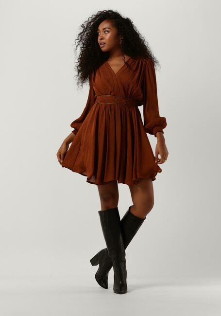 Bruine LOUIZON Mini jurk AMINE ROBE - large