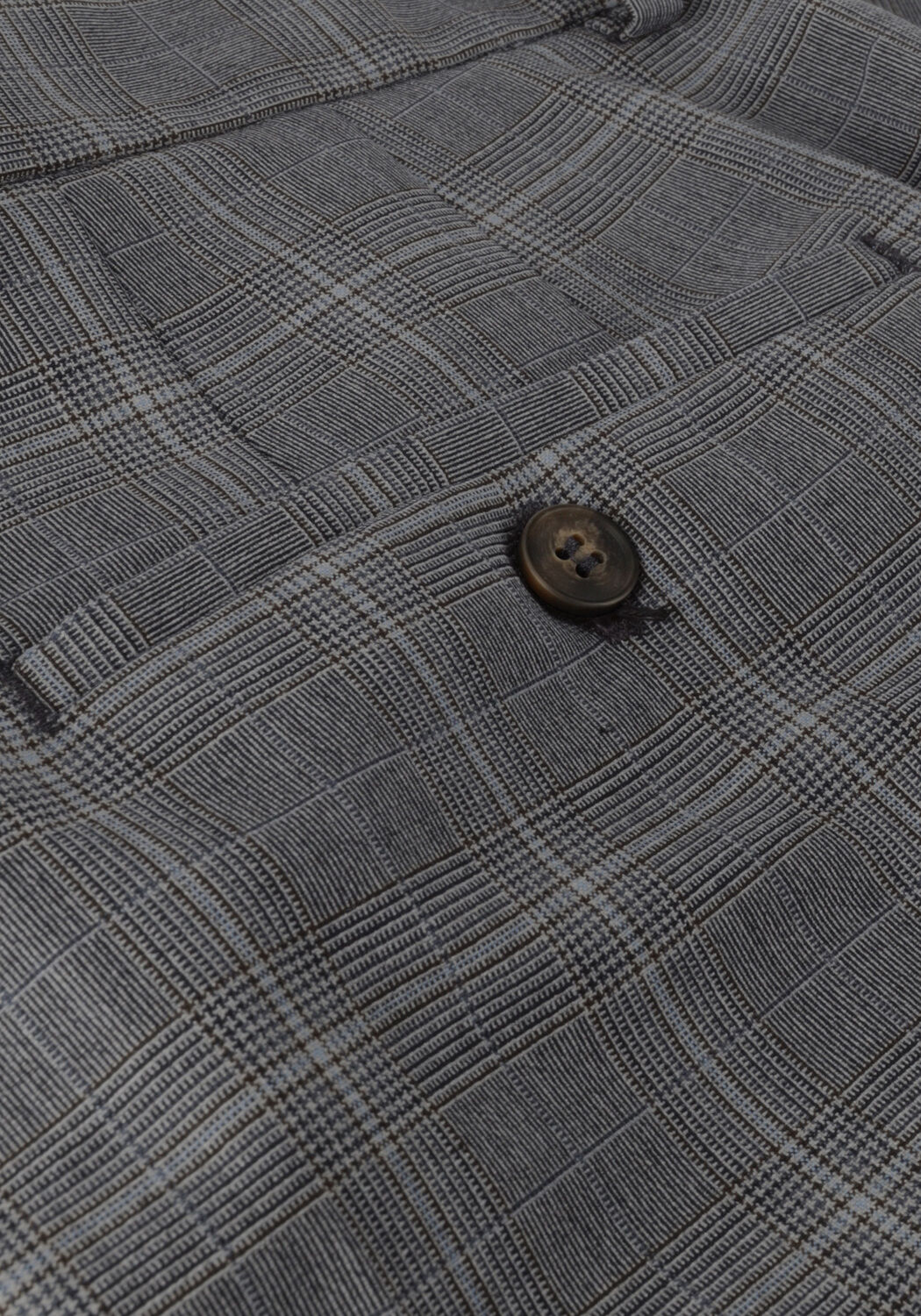 Grijze SELECTED MEN Pantalon SLHSLIM-LIAM GREY/BLUE CHECK TRS FLEX B - large