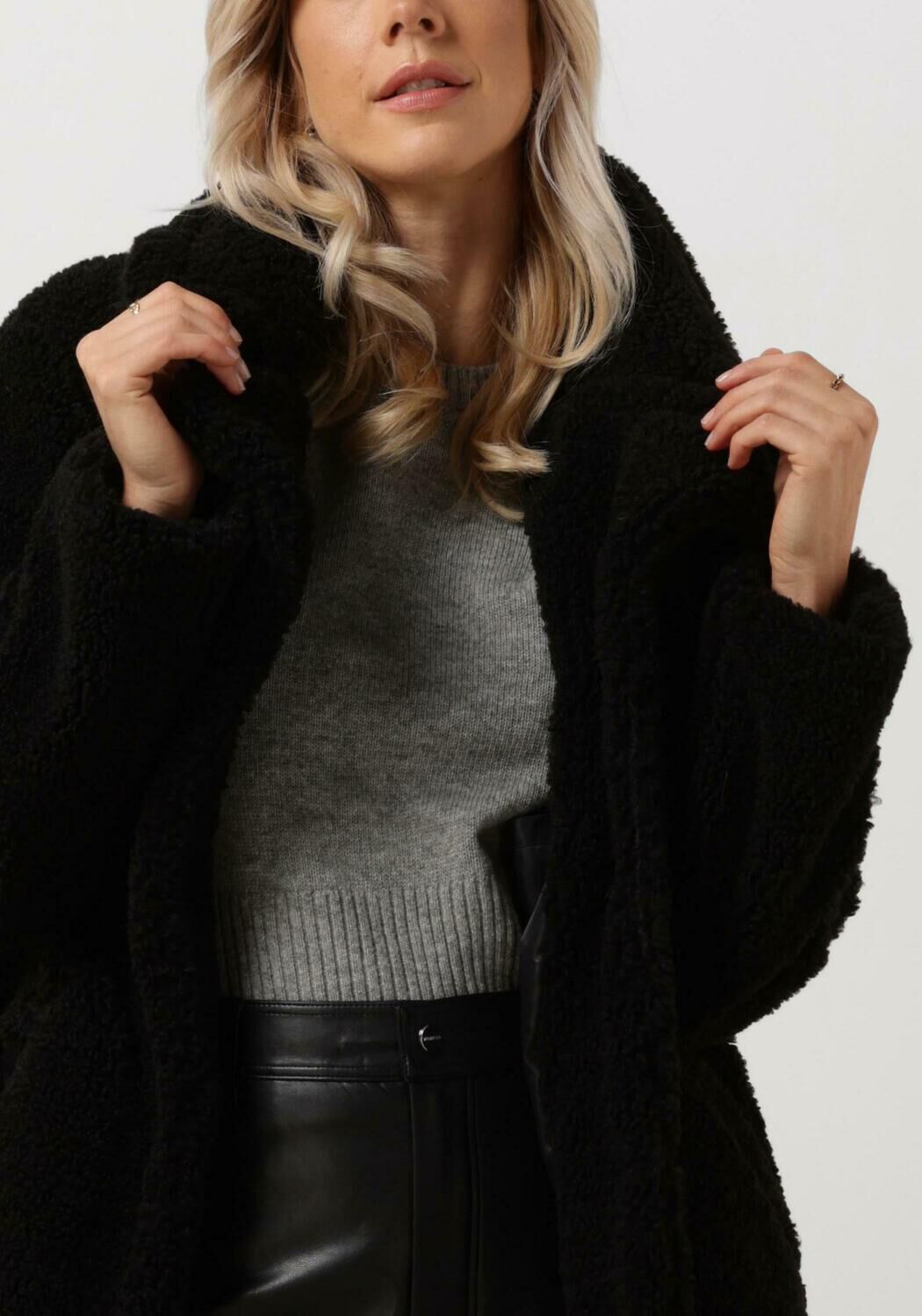 Manteau noir teddy store