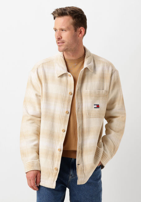 TOMMY JEANS TJM BADGE CHECK OVERSHIRT Chemises en beige - large