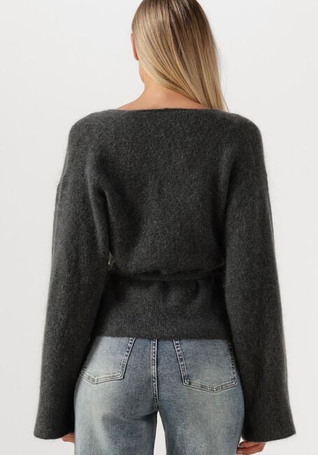 Grijze SECOND FEMALE Vest BROOK KNIT WRAP CARDIGAN - large