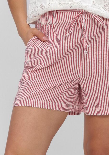 POM AMSTERDAM SHORTS SEERSUCKER RED WHITE Pantalons en rouge - large