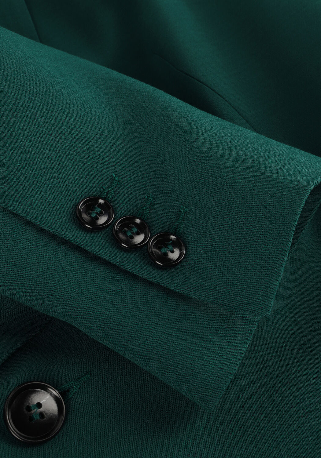 Groene VANILIA Blazer CREPE DOUBLE BREASTED - large