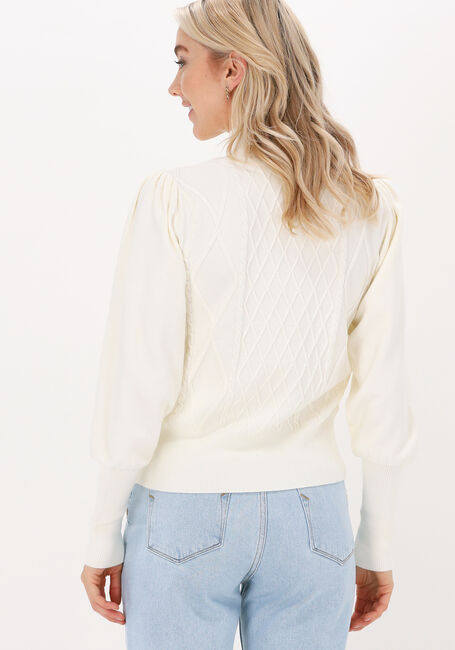 SELECTED FEMME Pull IRIS LS KNIT CABLE HIGHTNECK Blanc - large