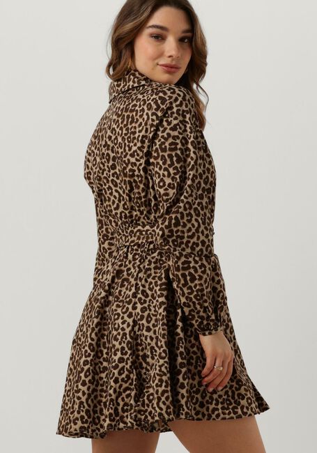 COLOURFUL REBEL Mini robe MINON LEOPARD MINI DRESS en marron - large