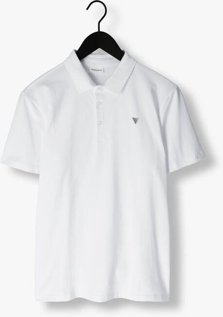 PUREWHITE Polo POLO WITH BUTTON PLACKET AND SMALL PRINT ON CHEST en blanc - large