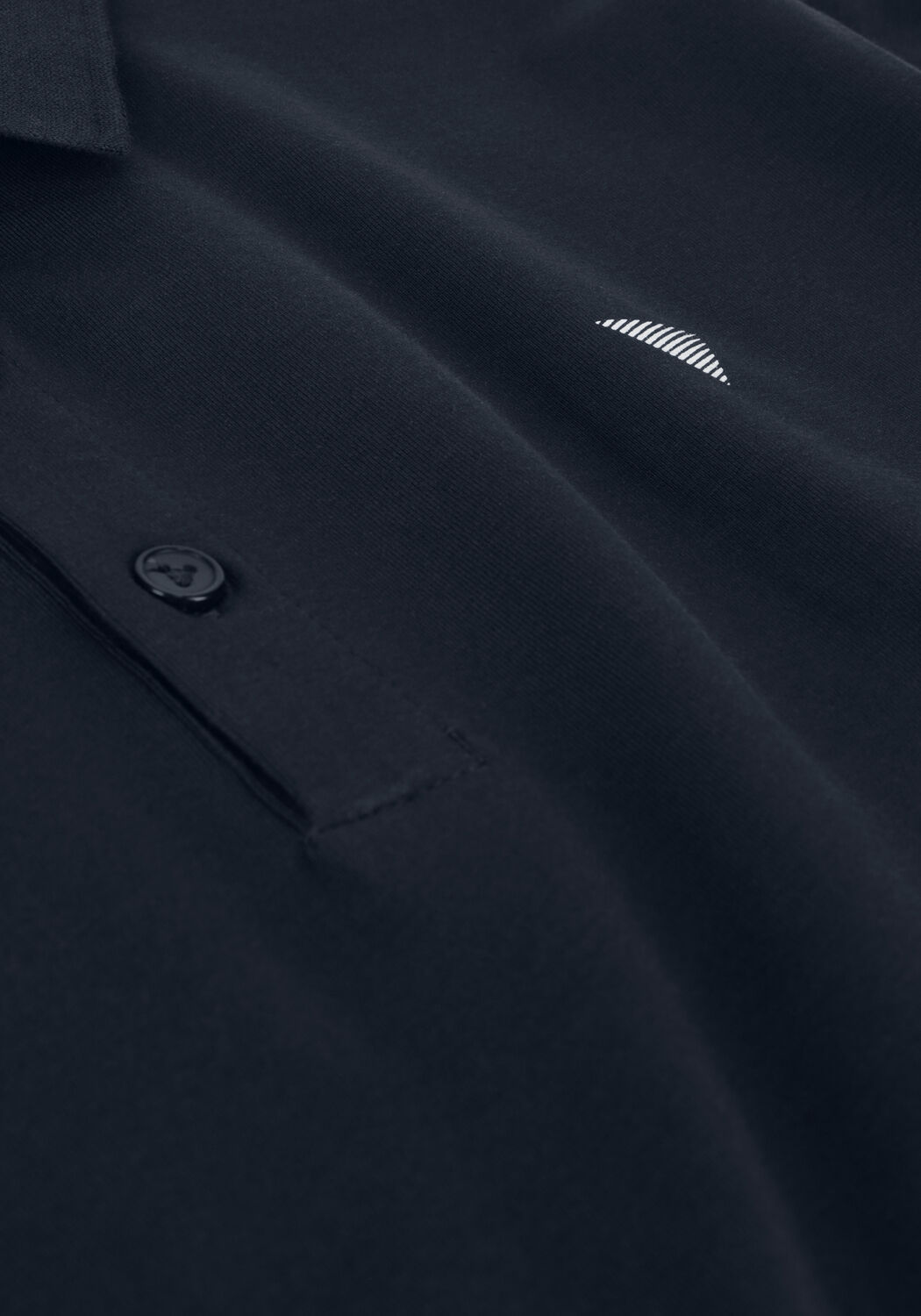 PUREWHITE Polo POLO WITH BUTTON PLACKET AND SMALL PRINT ON CHEST Bleu fonc&eacute; - large