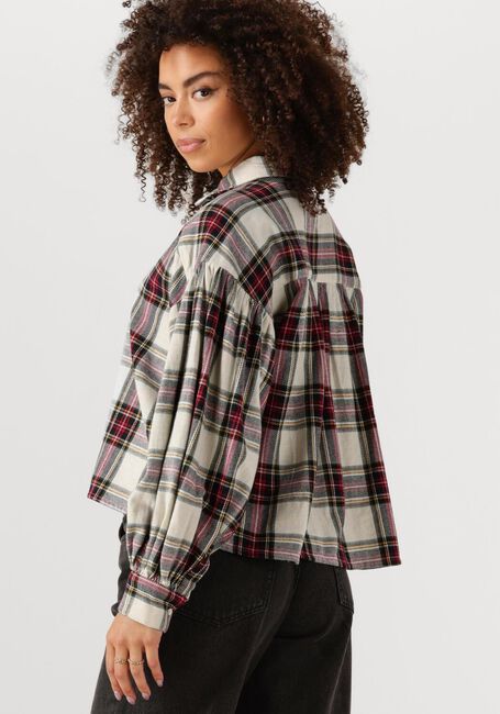 Witte BY-BAR  SARAH SHORT CHECK BLOUSE - large