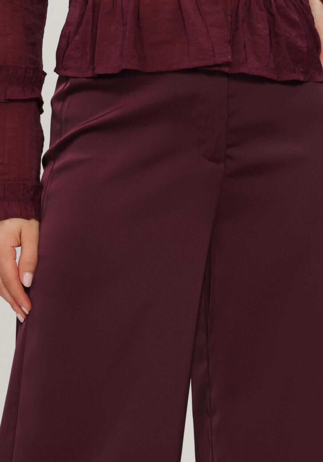 Bordeaux Y.A.S. Wijde broek YASPELANA HW PALAZZO PANT - large