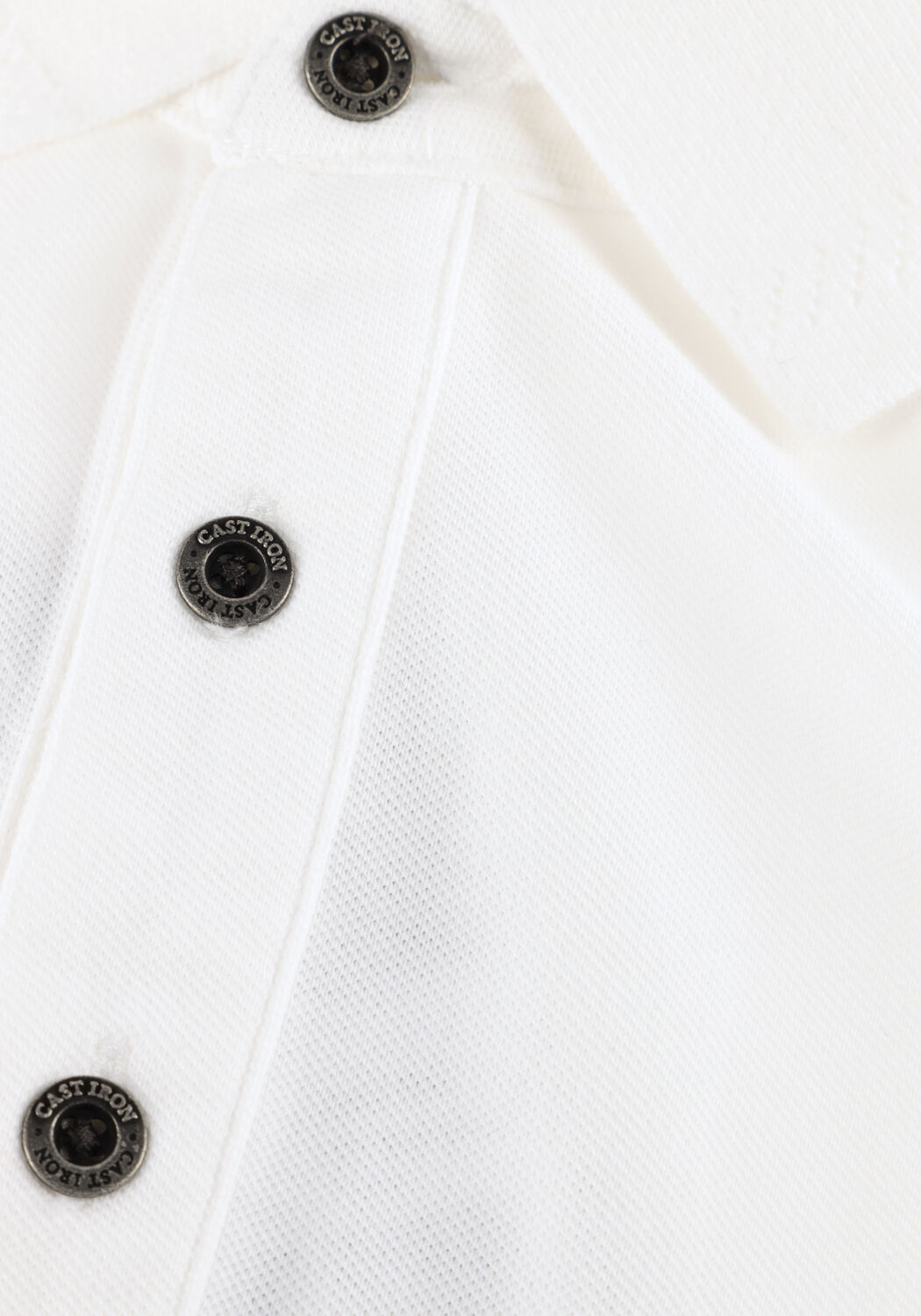 CAST IRON Polo SLIM FIT FINE PIQUE ESSENTIAL en blanc - large