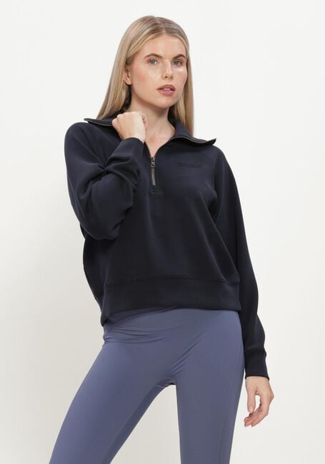 Donkerblauwe BJORN BORG Sporttruien STUDIO SOFT HALFZIP SWEATSHIRT - large