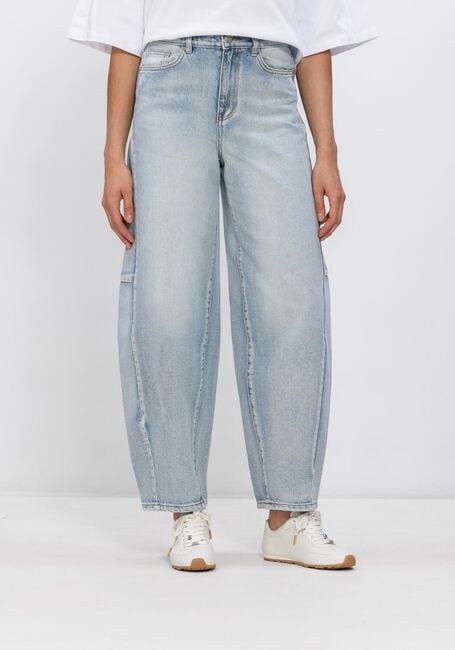 Lichtblauwe OBJECT Wijde broek OBJMOJI ELSA MW SUPER BAREL  JEANS REP - large