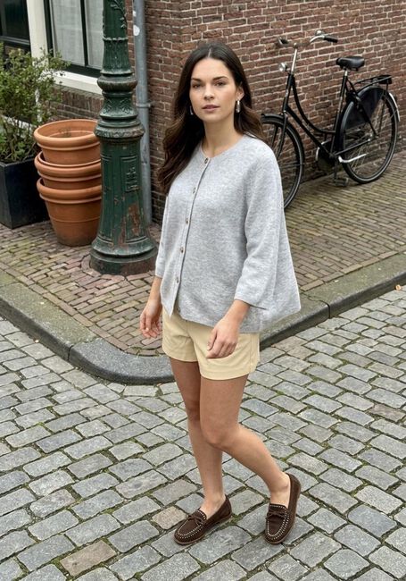 KNIT-TED Gilet MEG Gris clair - large