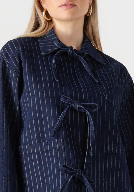 NEO NOIR STARLIE STRIPE SHIRT Blouses Bleu foncé - large
