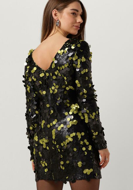 COLOURFUL REBEL Mini robe TINI SEQUINS STRAIGHT DRESS en noir - large