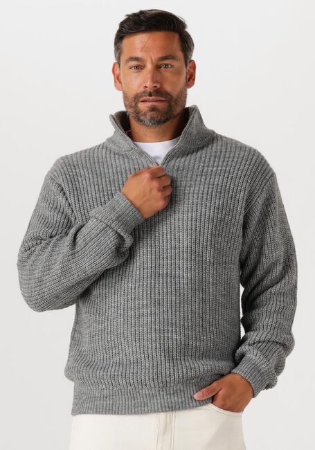 AMERICAN VINTAGE Pull CRASHWAY HALF ZIP H en gris - large