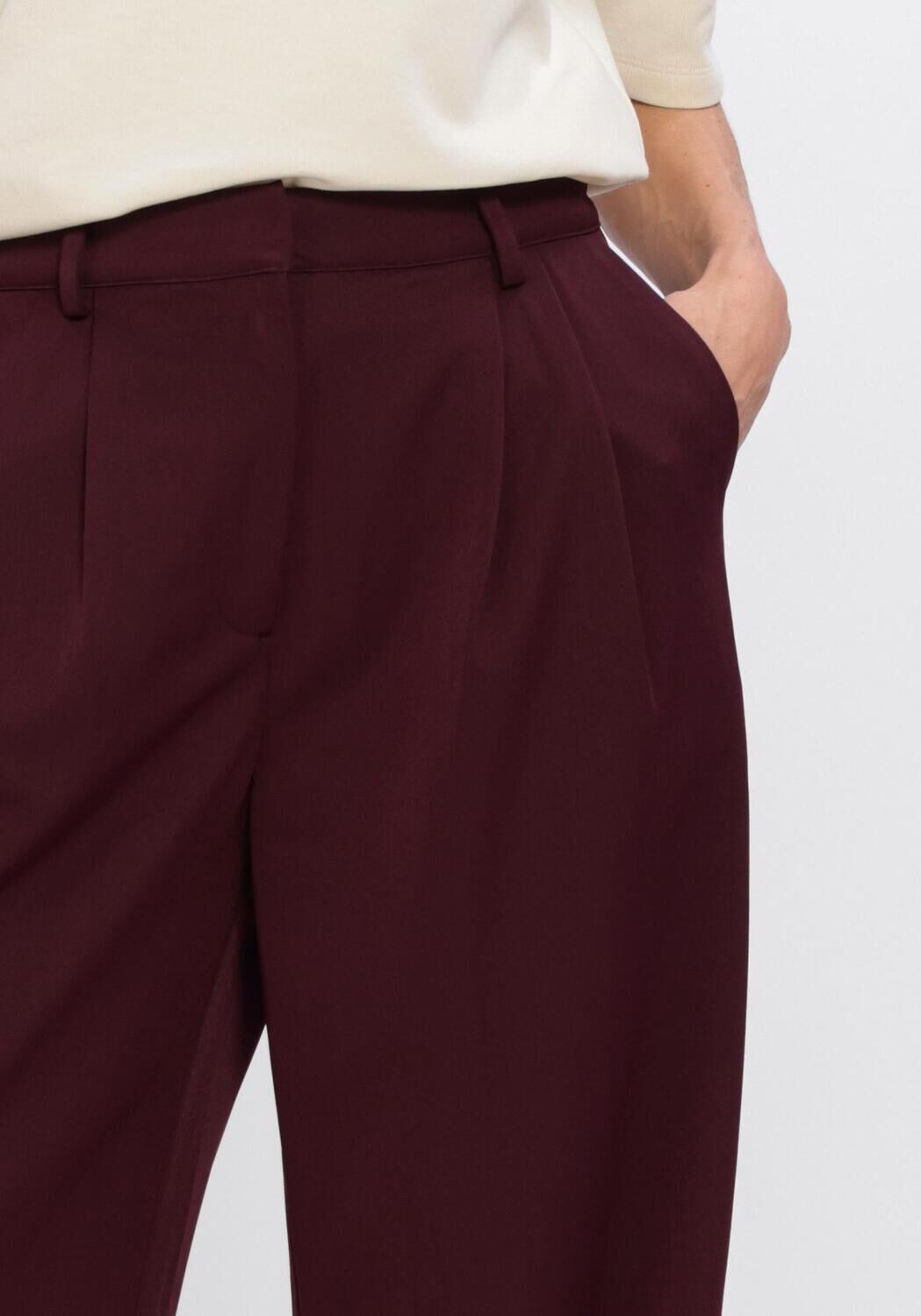 STUDIO AMAYA Pantalon large JACKIE PANTS - BORDEAUX Bordeaux - large