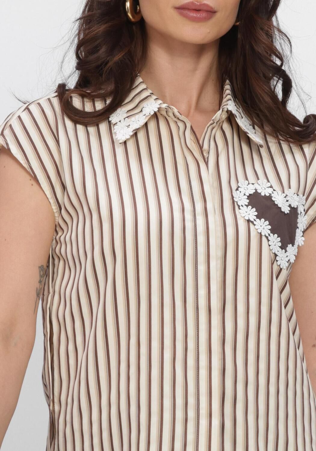 YDENCE BLOUSE EMI Blouses en marron - large