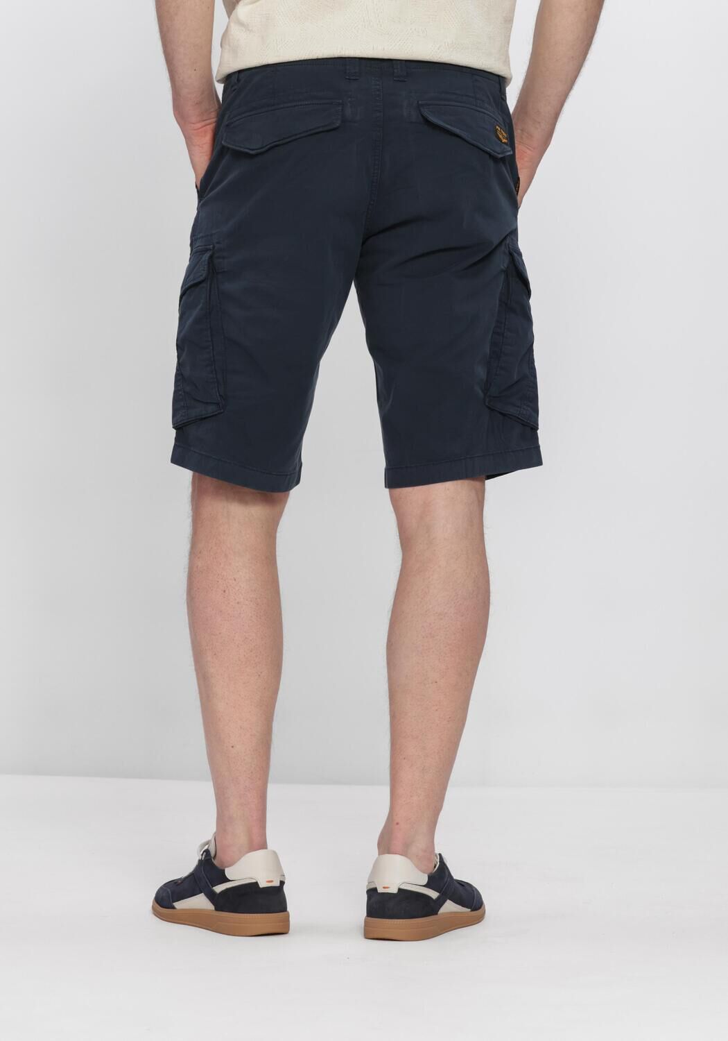 PME LEGEND Pantalon courte NORDROP CARGO SHORTS STRETCH TWILL Bleu fonc&eacute; - large