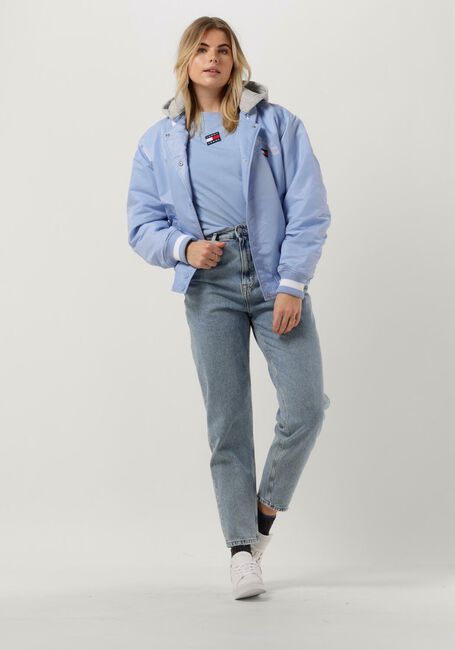 TOMMY JEANS Jack TJW GRAPHIC SATIN BOMBER JACKET en bleu - large