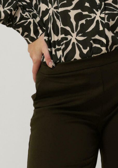 Donkergroene MODSTRÖM Flared broek TANNY FLARE PANTS - large